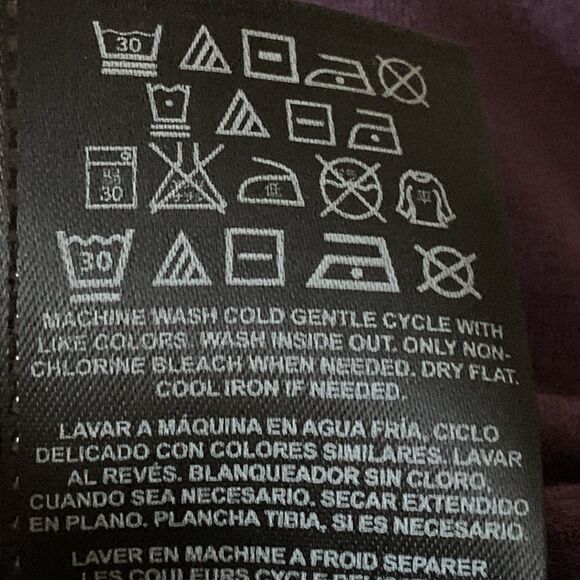 Elin Kling (Toteme) For Marciano T-Shirt Medium 3/4 Sleeve SOFT Stretchy Purple - Picture 7 of 11